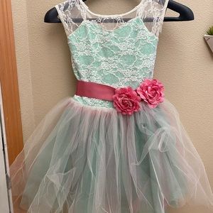 Mint, cream and dusty rose romantic tutu